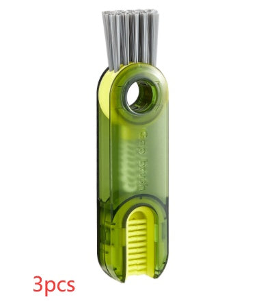 3 In 1 Tiny Bottle Cup Cover Brush Straw Cleaner Tools Multi-Functional Crevice Cleaning Brush Kitchen Tools Gadgets BAZONA