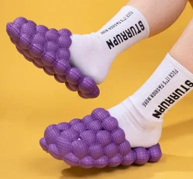 New Summer Fashion Massage Mesh Bubble Bathroom Slides Home Indoor Anti-Skid Shoes