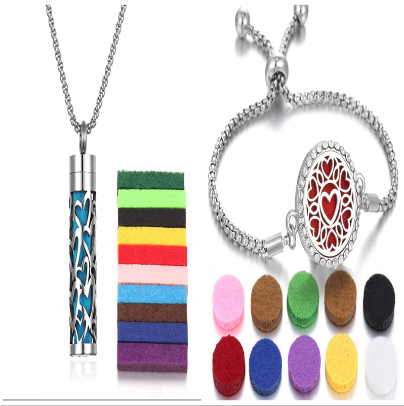 2024 New Kaleidoscope Aromatherapy Bracelet Perfume Essential Oil Diffuser Locket Bracelet Charms Women Aroma Diffuser Jewelry - bazona.com