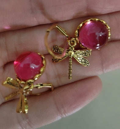 Fashion Jewelry Women's Earrings Hanging Vintage Dragonfly Pendant Earring Boho Chakra Blue Moonstone Drop Earrings For Women Wedding Charm Ethnic Jewellery BAZONA