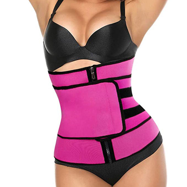 Tummy Sweat Shapewear Bodysuits Women Waist Trainer Slimming 2-3 Belts Workout Shaper Corset BAZONA