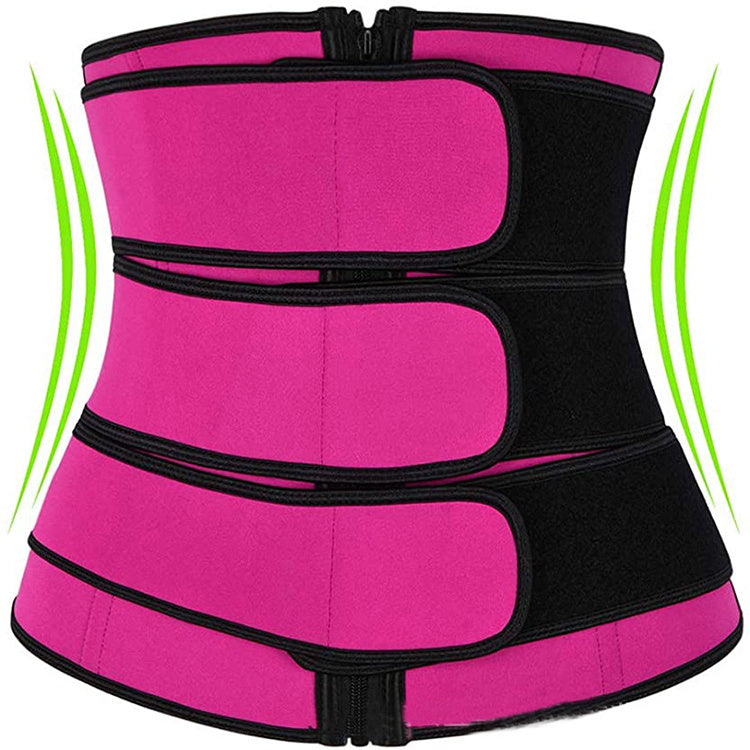 Tummy Sweat Shapewear Bodysuits Women Waist Trainer Slimming 2-3 Belts Workout Shaper Corset BAZONA