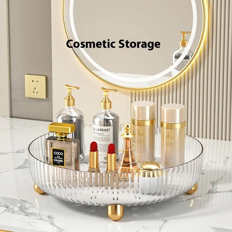 Plastic Cosmetics Rotating Storage Box