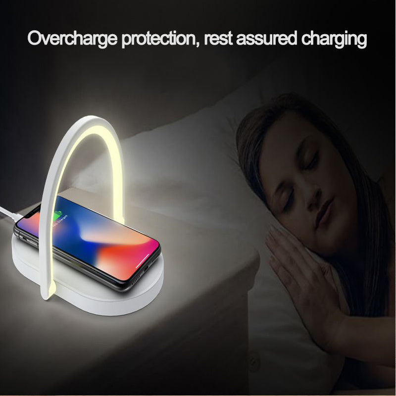 3 In 1 Foldable Wireless Charger Night Light Wireless Charging Station Stonego LED Reading Table Lamp 15W Fast Charging Light BAZONA