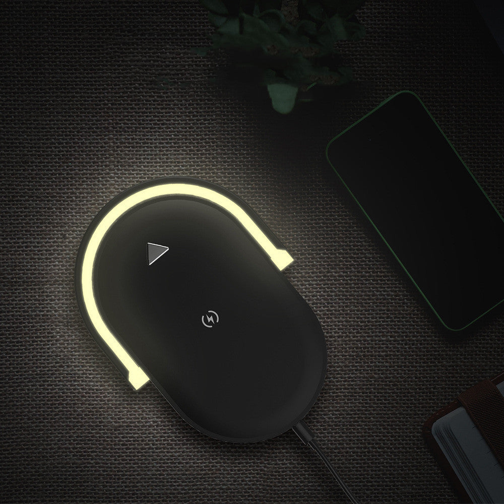 3 In 1 Foldable Wireless Charger Night Light Wireless Charging Station Stonego LED Reading Table Lamp 15W Fast Charging Light BAZONA