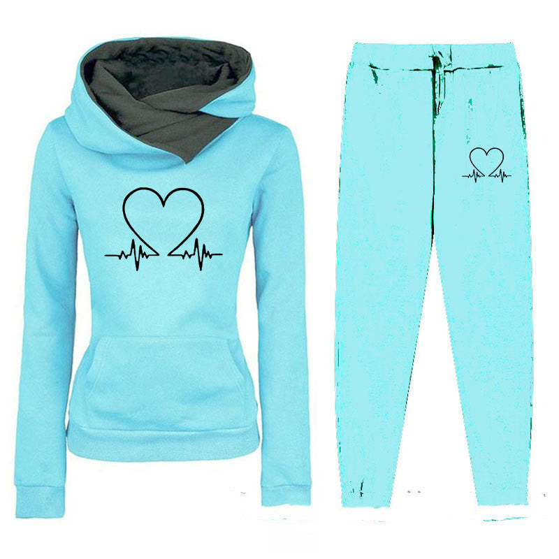Women's Fleece-lined Hooded Sportswear Suit BAZONA