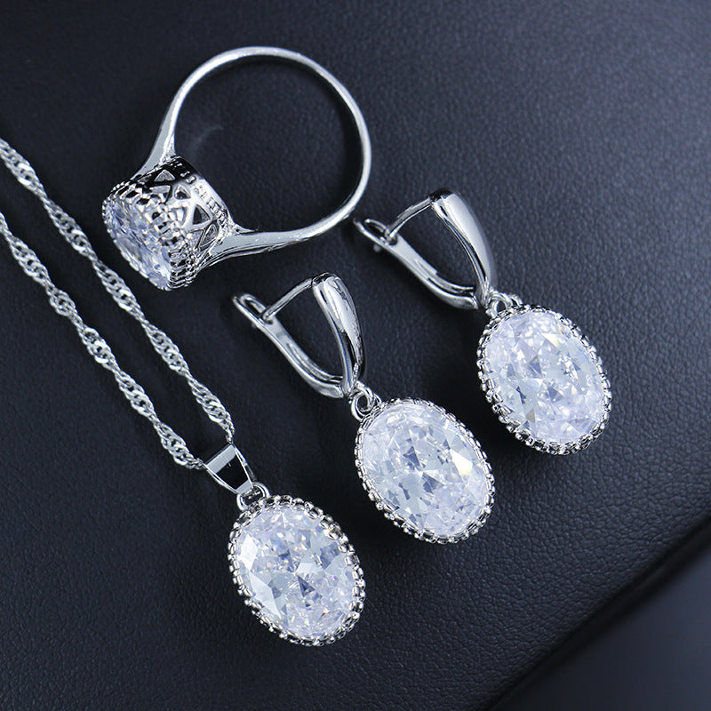 Bride Wedding Party Dinner Jewellery Set Hair Claw Diamond Jewellery BAZONA