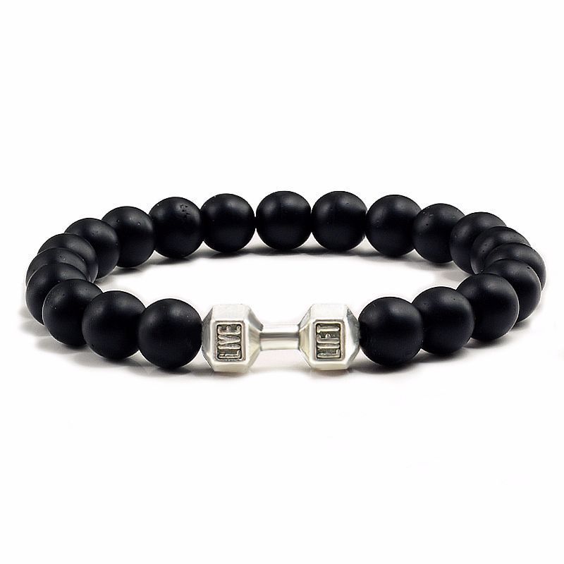 Natural Volcanic Stone Beads Bracelets Black Lava Men Women Bracelet Aromatherapy Essential Oil Diffuser Bangle BAZONA