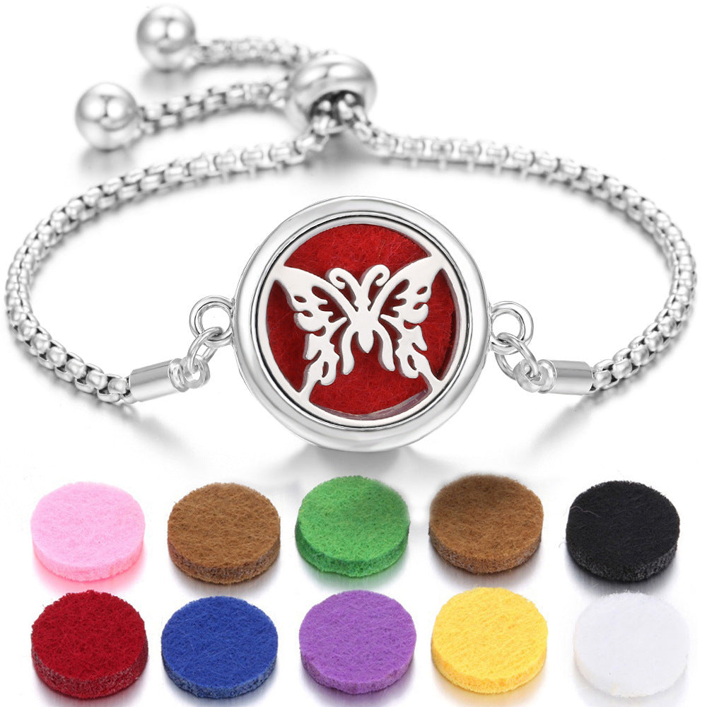 2024 New Kaleidoscope Aromatherapy Bracelet Perfume Essential Oil Diffuser Locket Bracelet Charms Women Aroma Diffuser Jewelry - bazona.com