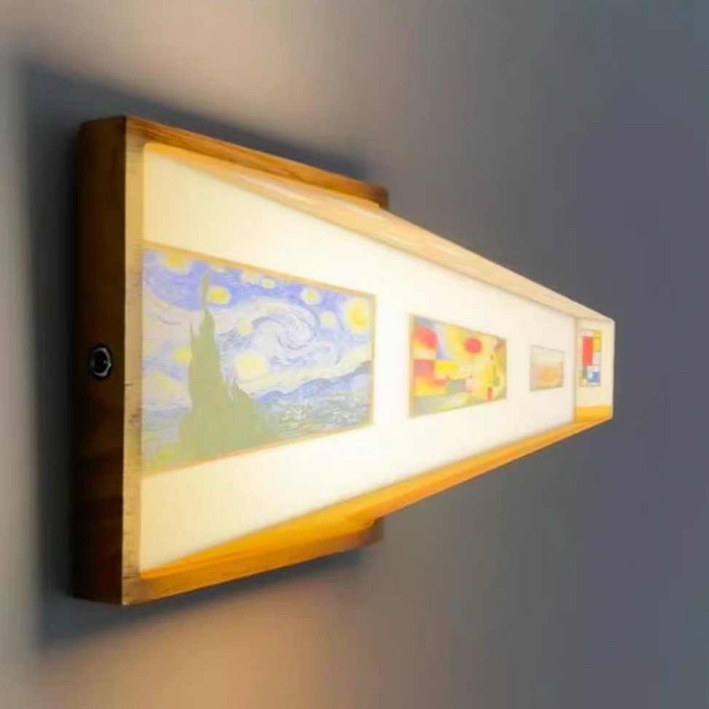 3D Illusion Night Light Gallery Bedside Picture Style Creative Modern Simulate Sunshine Drawing Night Light Gift BAZONA