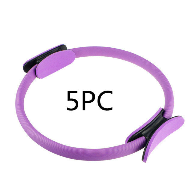 Yoga Fitness Pilates Ring Women Girls Circle Magic Dual Exercise Home Gym Workout Sports Lose Weight Body Resistance - bazona.com