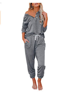 Women's Casual Sweatshirt And Drawstring Tracksuit