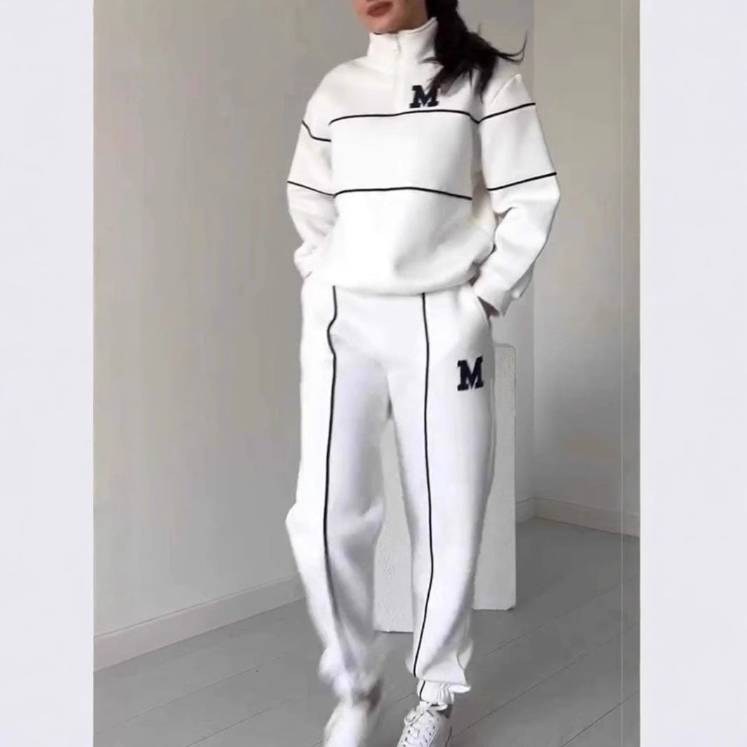 Womens 2 Piece Outfits Lounge Hoodless Pullover Sweatshirt Sweatsuit Sets Sweatshirt Baggy Fashion Sweatpants With Pockets BAZONA