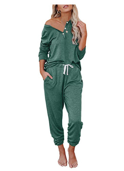 Women's Casual Sweatshirt And Drawstring Tracksuit