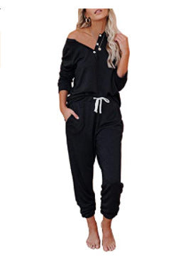 Women's Casual Sweatshirt And Drawstring Tracksuit