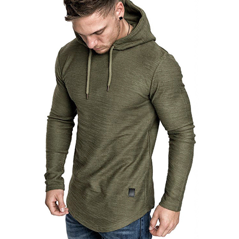Men Hoodie Sweatshirt Casual Long Sleeve Slim Tops Gym T-shir BAZONA