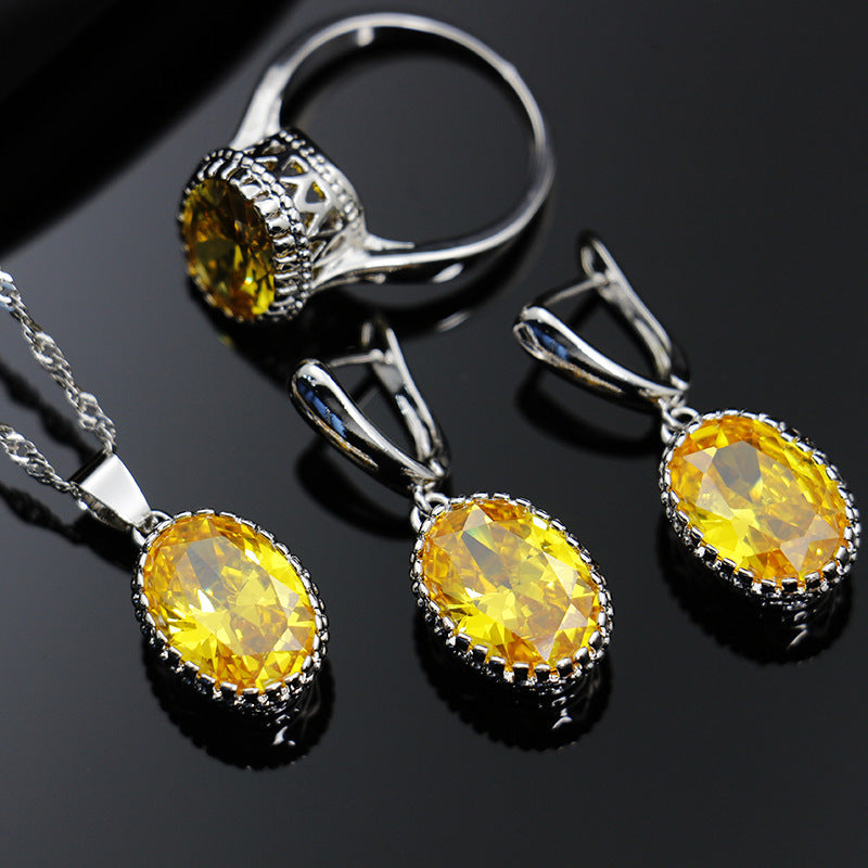 Bride Wedding Party Dinner Jewellery Set Hair Claw Diamond Jewellery BAZONA