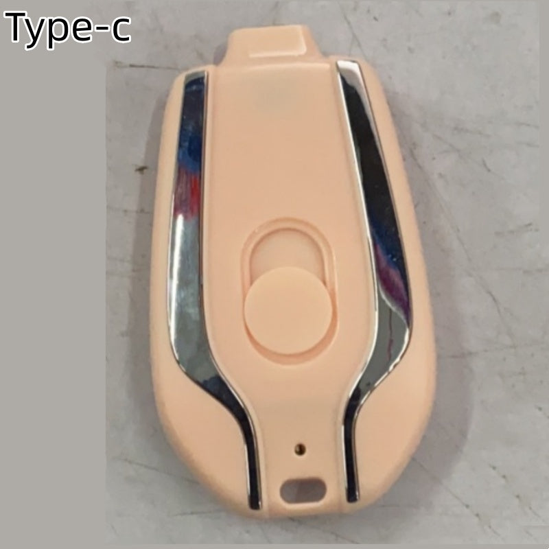 1500mAh Mini Power Emergency Pod Keychain Charger With Type-C Ultra-Compact Mini Battery Pack Fast Charging Backup Power Bank BAZONA