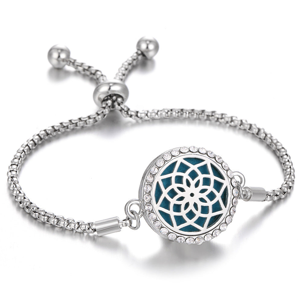 2024 New Kaleidoscope Aromatherapy Bracelet Perfume Essential Oil Diffuser Locket Bracelet Charms Women Aroma Diffuser Jewelry - bazona.com