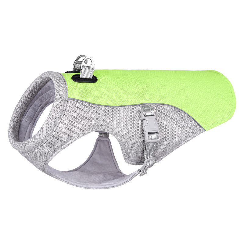 Summer Pet Dog Cooling Vest Heat Resistant Cool Dogs Clothes Breathable Sun-proof Clothing For Small Large Dogs Outdoor Walking BAZONA