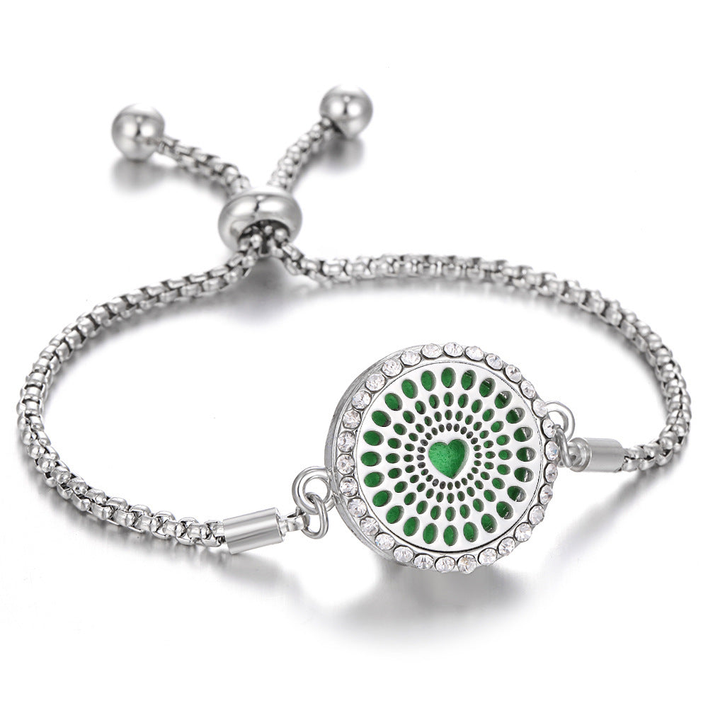 2024 New Kaleidoscope Aromatherapy Bracelet Perfume Essential Oil Diffuser Locket Bracelet Charms Women Aroma Diffuser Jewelry - bazona.com