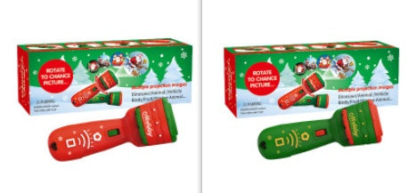 Santa Christmas Tree Flashlight Projector Torch Lamp Toy Early Education Toy For Kid Holiday Birthday Xmas Gift BAZONA