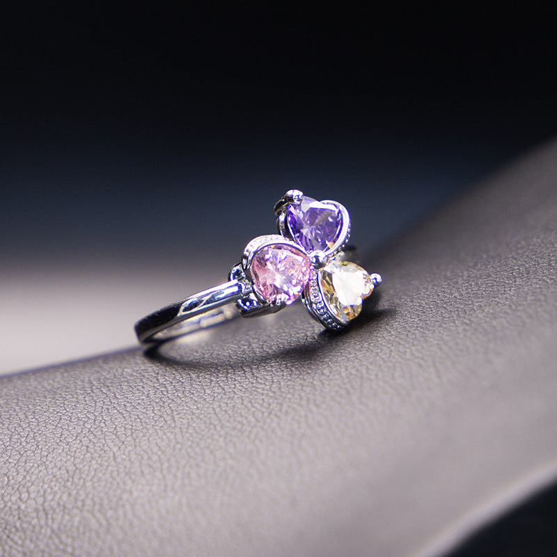 Clover Zircon Diamond Jewellery Set Women BAZONA