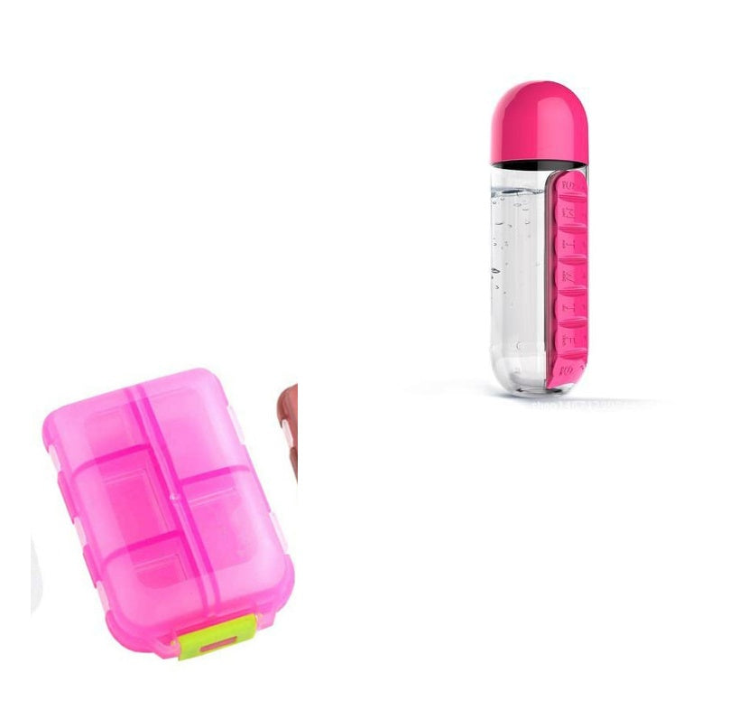 Travel Pill Organizer 10 Grid Moisture Proof Pills Box For Pocket Purse Daily Pill Case Portable Medicine Vitamin Holder Container BAZONA