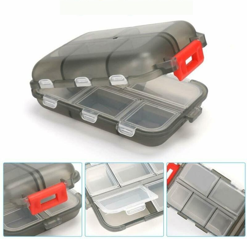 Travel Pill Organizer 10 Grid Moisture Proof Pills Box For Pocket Purse Daily Pill Case Portable Medicine Vitamin Holder Container BAZONA