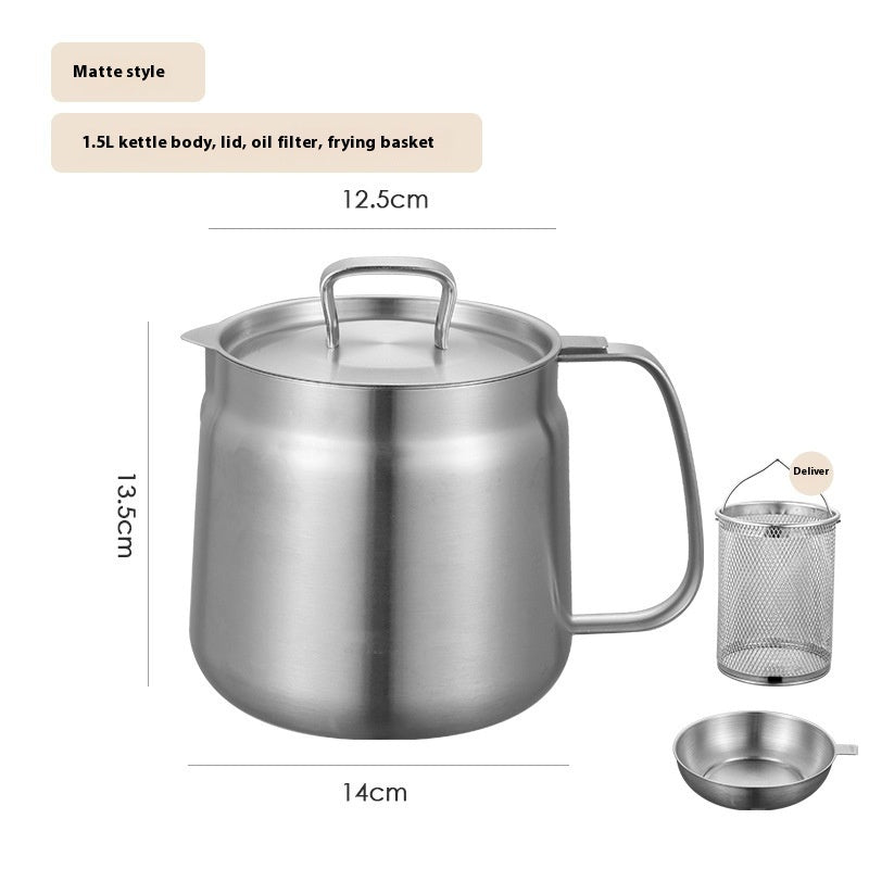 304 Stainless Steel Versatile Oil Filter Vessel Large Capacity With Filter Frying Basket Deep Fryer Separating Grease Separator BAZONA