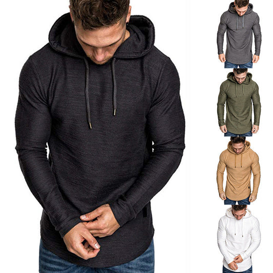 Men Hoodie Sweatshirt Casual Long Sleeve Slim Tops Gym T-shir BAZONA