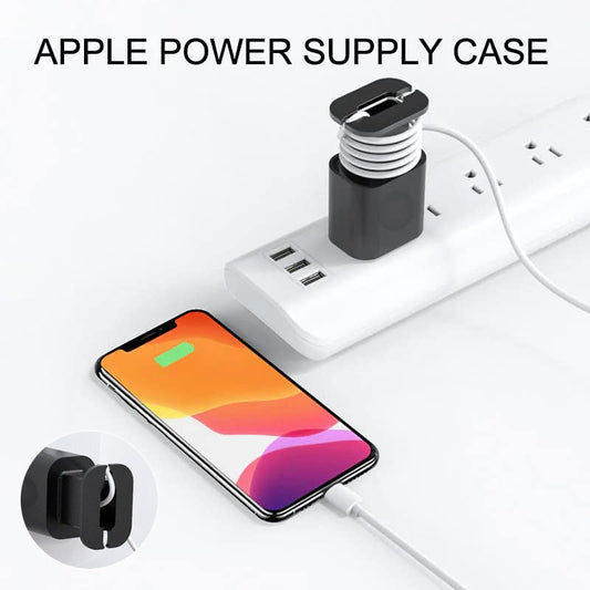 Data Cable Organizer Power Adapter Protective Case Cover For Apple 18w 20w USB-C Fast Charger Silicone Case BAZONA