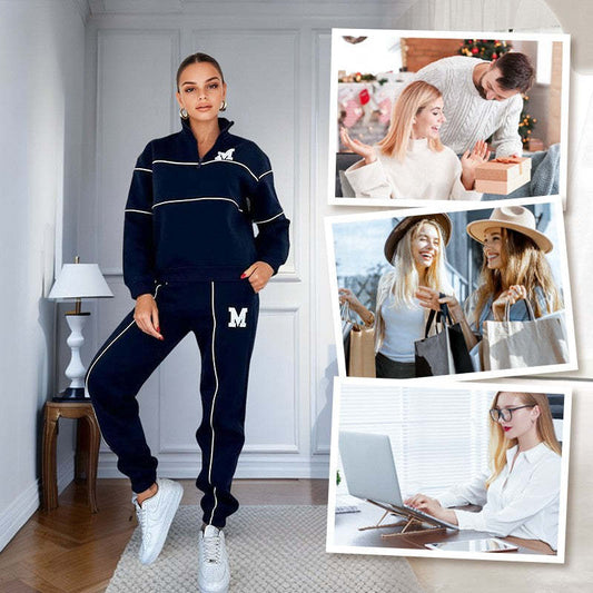 Womens 2 Piece Outfits Lounge Hoodless Pullover Sweatshirt Sweatsuit Sets Sweatshirt Baggy Fashion Sweatpants With Pockets BAZONA