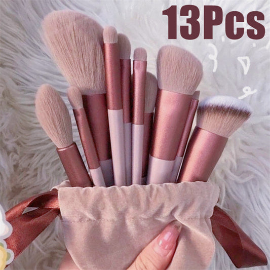 13Pcs Makeup Brush Set Make Up Concealer Brush Blush Powder Brush Eye Shadow Highlighter Foundation Brush Cosmetic Beauty Tools BAZONA