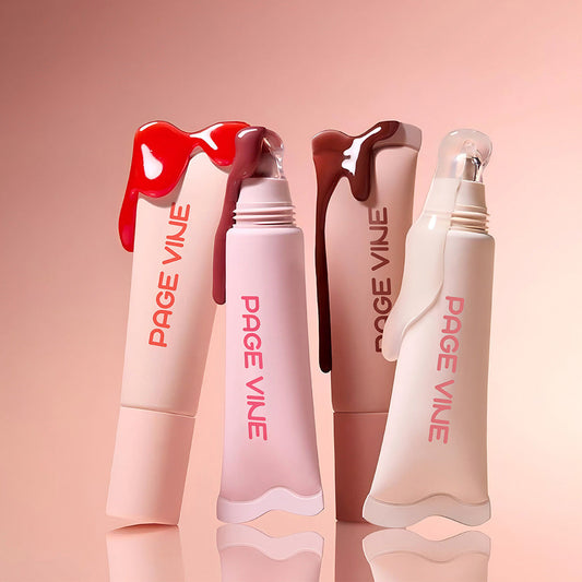 4-color Brightening Lip Balm Moisturizing Exfoliating Skin Long-Lasting Moisturizing Lip Gloss Women Cosmetics BAZONA