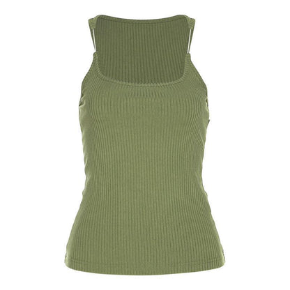 Y2K Invisible Camisole Vest Ins Fashion Slim U-neck Top Summer Women's Clothing BAZONA