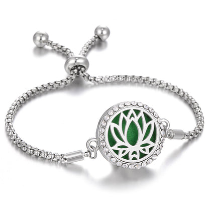 2024 New Kaleidoscope Aromatherapy Bracelet Perfume Essential Oil Diffuser Locket Bracelet Charms Women Aroma Diffuser Jewelry - bazona.com