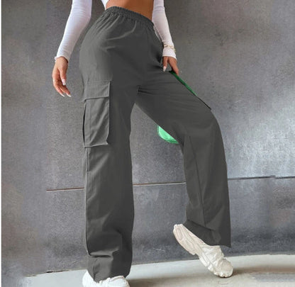 Beltless Trousers High Waist Wide Leg Straight BAZONA