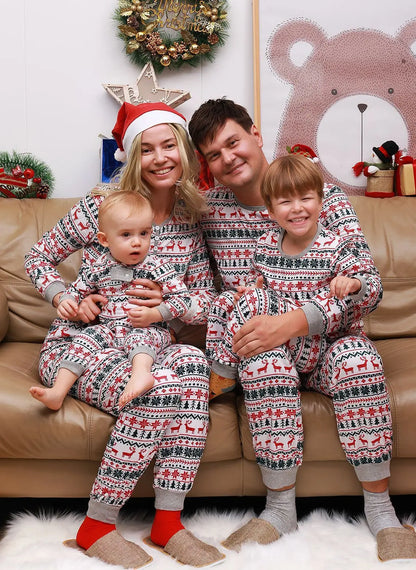Christmas Pajamas Family Matching New Year Father Mother Kids Baby Look Clothes Set Dad Mom And Daughter Son Pyjamas Outfit - bazona.com