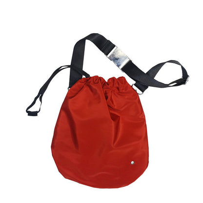 Diagonal Drawstring Fabric Waist Bag BAZONA