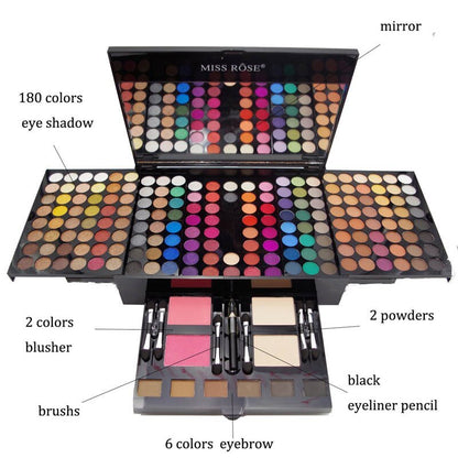 180 Colors Eyes Shadow Blush Set Personalized Piano-shaped Makeup Palette Box BAZONA