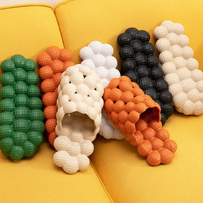 New Summer Fashion Massage Mesh  Bubble  Bathroom Slides Home Indoor Anti-Skid Shoes - bazona.com