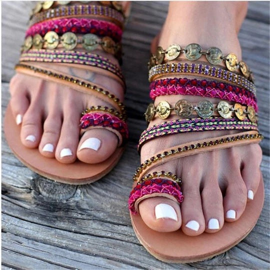 Over-toe half-drag sandals BAZONA