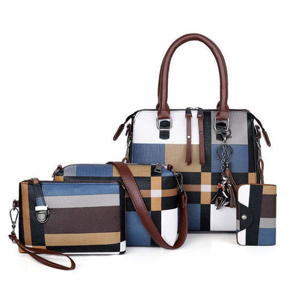 New Luxury Handbags Plaid Women Bags Designer BAZONA