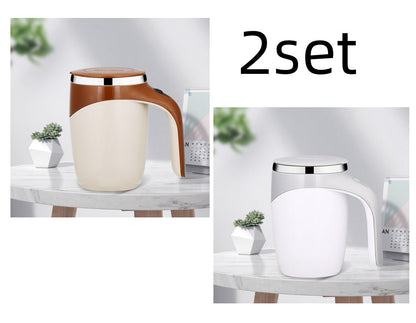 Rechargeable Model Automatic Stirring Cup Coffee Cup High Value Electric Stirring Cup Lazy Milkshake Rotating Magnetic Water Cup BAZONA