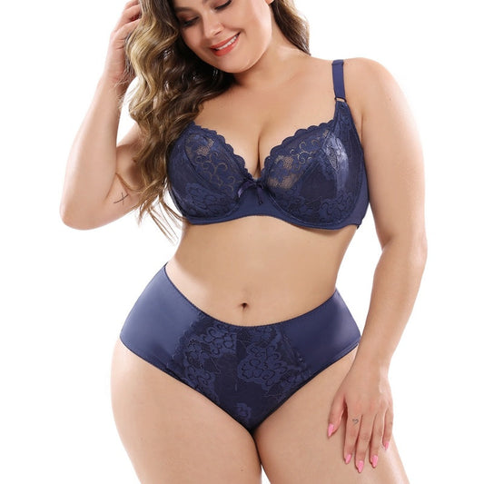 Lace plus size bra set BAZONA