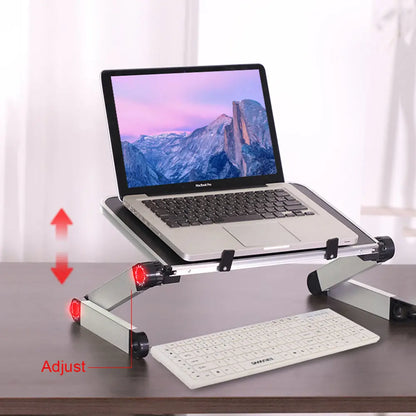 Foldable Laptop Stand Ergonomic Desk Tablet Holder - bazona.com