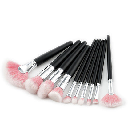 10 beauty makeup brushes BAZONA
