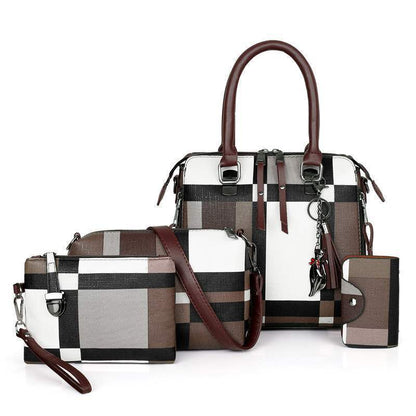 New Luxury Handbags Plaid Women Bags Designer BAZONA