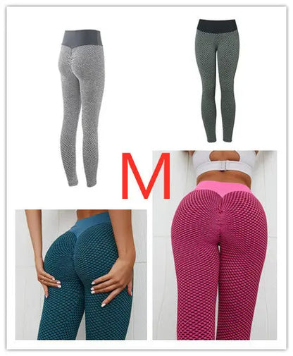 Plaid Leggings Fitness Yoga Pants Women's Seamless High Waist Breathable Gym Leggings - bazona.com